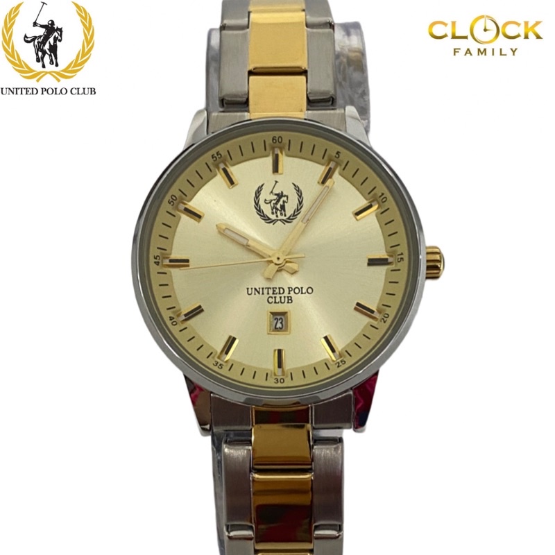 United Polo Club Silver Gold Stainless Steel Band Couple Watch Shopee Malaysia