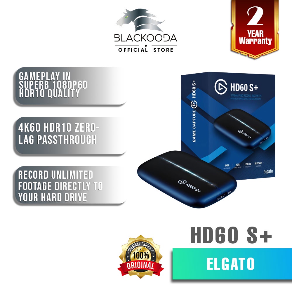 Elgato HD60 S+ Game Capture Card 1080P 60FPS HDR10 USB 3.0 Stream & Record