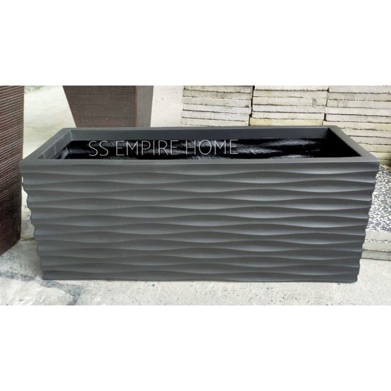 RUDI PB3 ALL Waves Premium Thick Planter Box Matte Fiberglass Flower ...