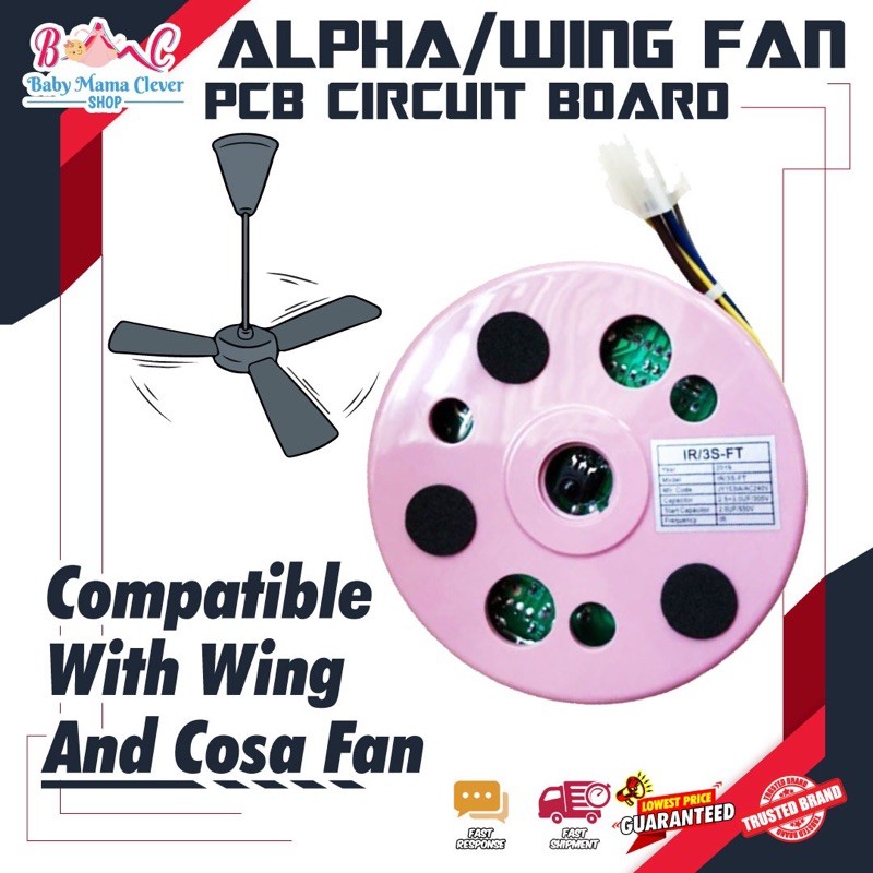 🔥[Original Alpha Cosa] Ceiling Fan PC Board IR/3SFT& IR/4SFFT