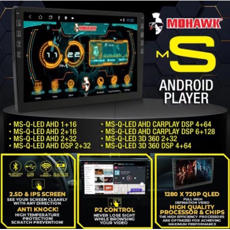 ANDROID VERSION MOHAWK MS-T3L SERIES 12 1GB+16GB / 2GB+32GB 9