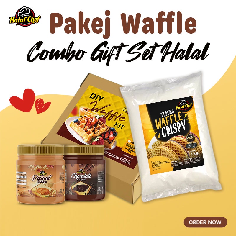 Gift Set Premium Waffle DIY Set/ Set Waffle Kit DIY Halal Shopee Malaysia