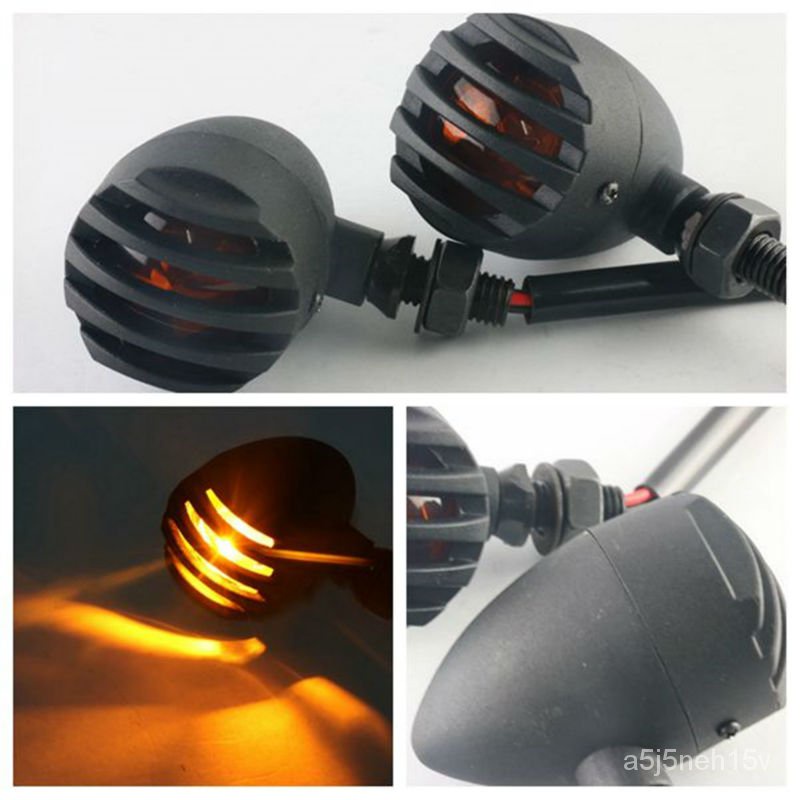 2pc/lot Classic Motorcycle Turn Signal Indicator Light Rear Motorbike