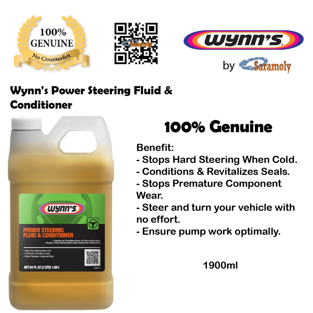 Wynn's Power Steering Fluid & Conditioner 1.9L WN 61904 Shopee Malaysia
