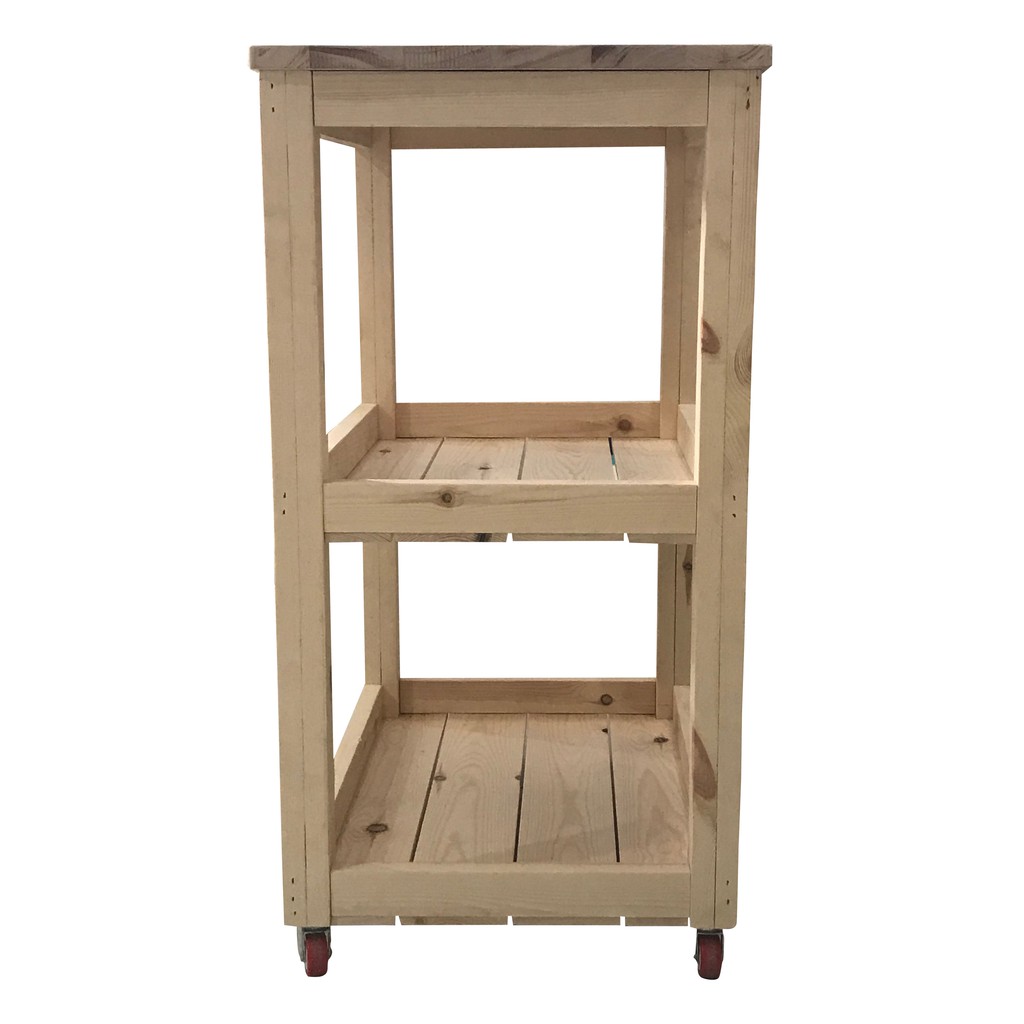 Moveable Storage Unit ( Wooden ) H785mm x W406mm x L609mm | Shopee Malaysia