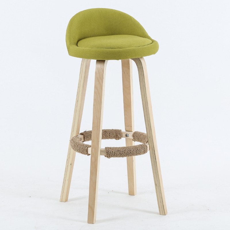 High chair stool wooden chair furniture simple solid wood bar stool bar