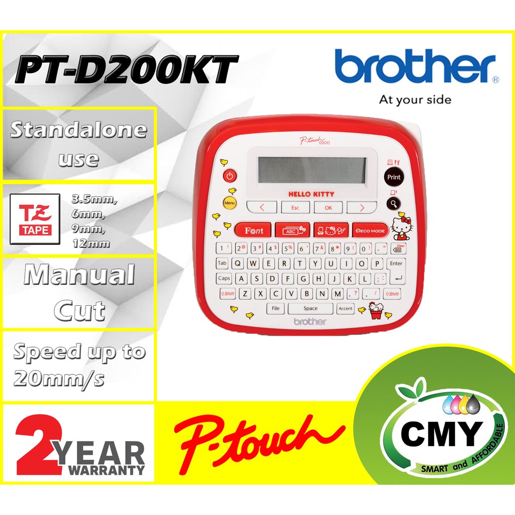 Limited !!! Brother PTD200KT Label Printer Brother Hello Kitty Label