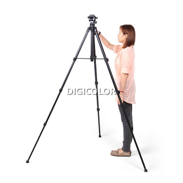 BRONIC V9 TRIPOD (Max height -208cm) PRO USE TRIPOD FOR DSLR AND VIDEO ...