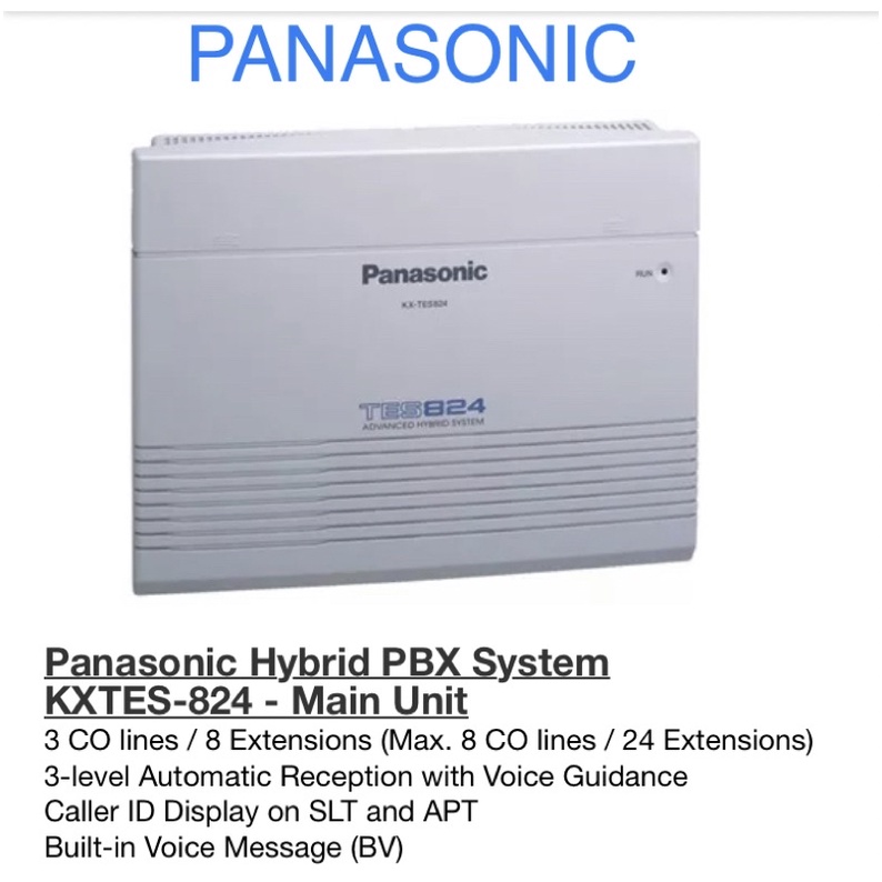 ️ PANASONIC KEYPHONE SYSTEM KX-TES824ML KXTES824 KEYPHONE MAIN UNIT ...