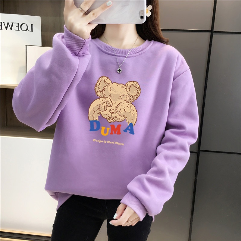 Amygo Sweatshirt Woman Oversized Plus Size Long Sleeve Baju Perempuan