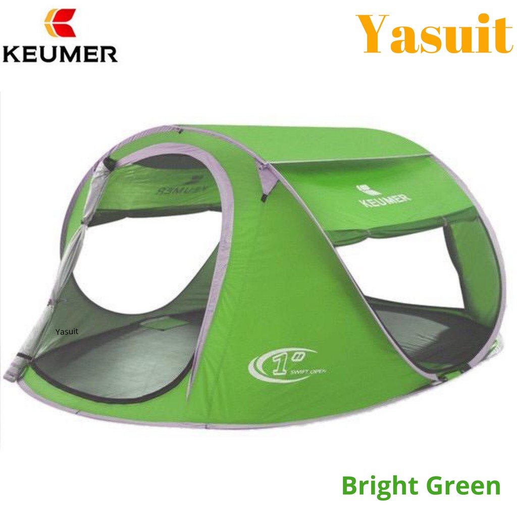 Keumer Pop Up Camping Tent Khemah Besar Instant Open Large Hiking Backpacking Outdoor Shopee Malaysia