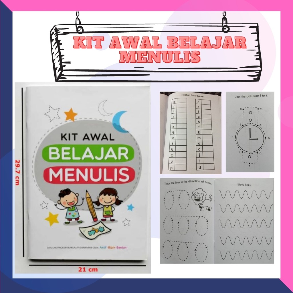 Buku Kit Awal Belajar Menulis Terbitan Aktif Bijak Santun Shopee