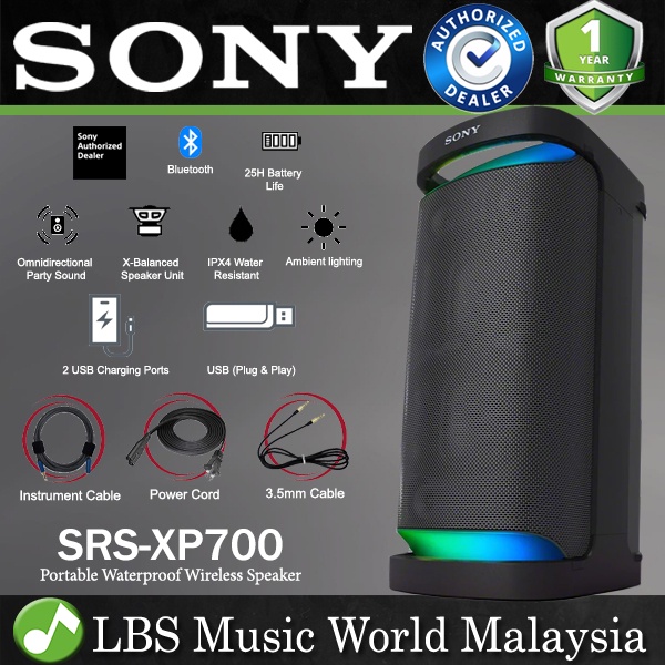 Sony Srs Xp700 X Series Mega Bass Portable Bluetooth Wireless Speaker Srs Xp700 Shopee Malaysia