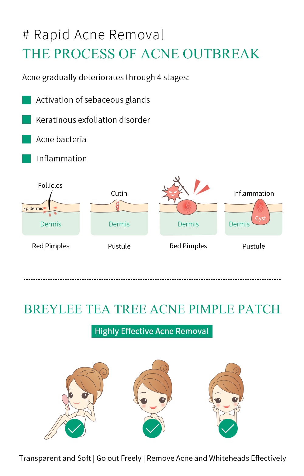 Curated visual reference: Fresh Look at Breylee Tea Tree Acne Pimple Patch Day Night Remover Treatment