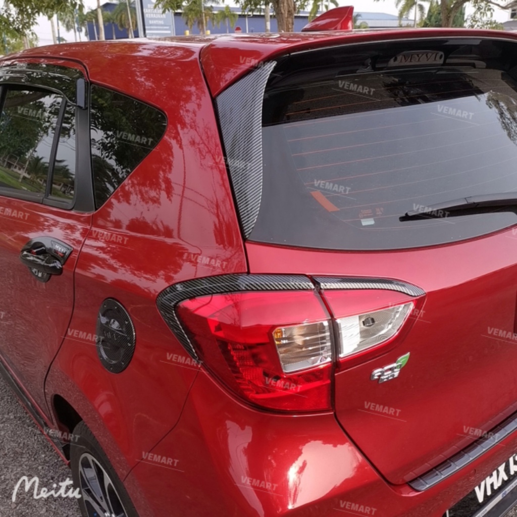 Vemart perodua myvi gen3 gm3 2018-2023 rear spoiler side garnish ...