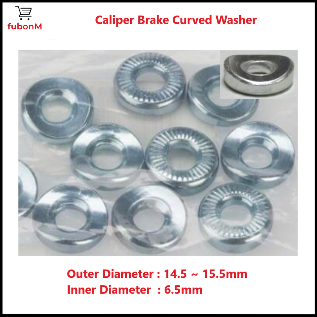 Bicycle Caliper Brake Curved Washer Half Moon Washer Shaped Washer Brake Pivot Bolt Spacer