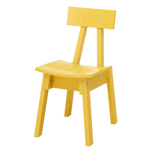 IKEA INDUSTRIELL Chair / Wood Chair / Kerusi Kayu / YELLOW / BLUE