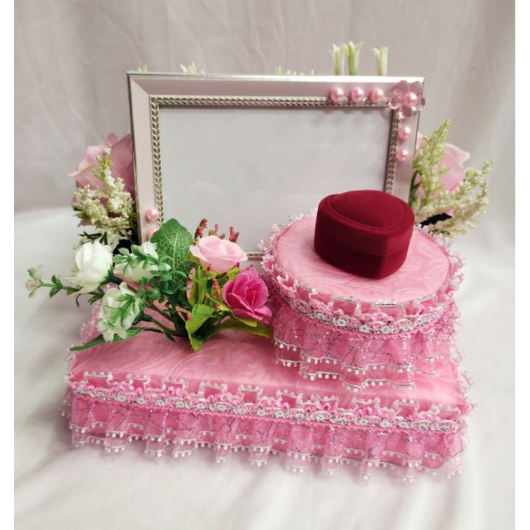 gubahan frame mas kahwin c/w bekas cincin(pink) | Shopee Malaysia