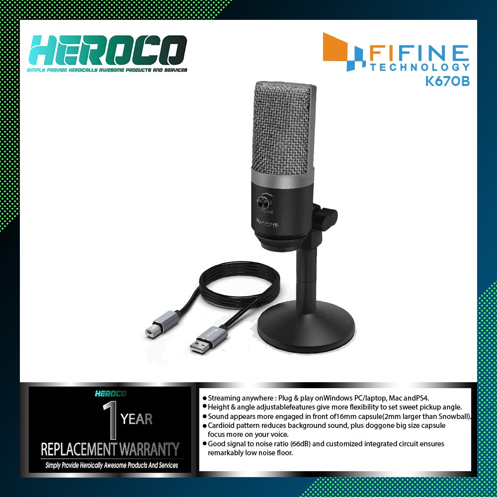 FIFINE K670 USB Microphone PC Microphone for Mac and Windows Computers ...