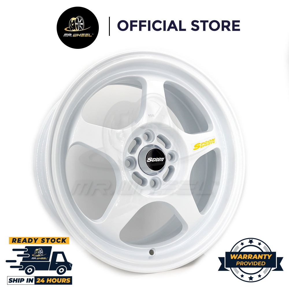 New Sport Rim SPOON SW388 16x7 4x100 ET40 White / Flat Black 16 inch 16 ...