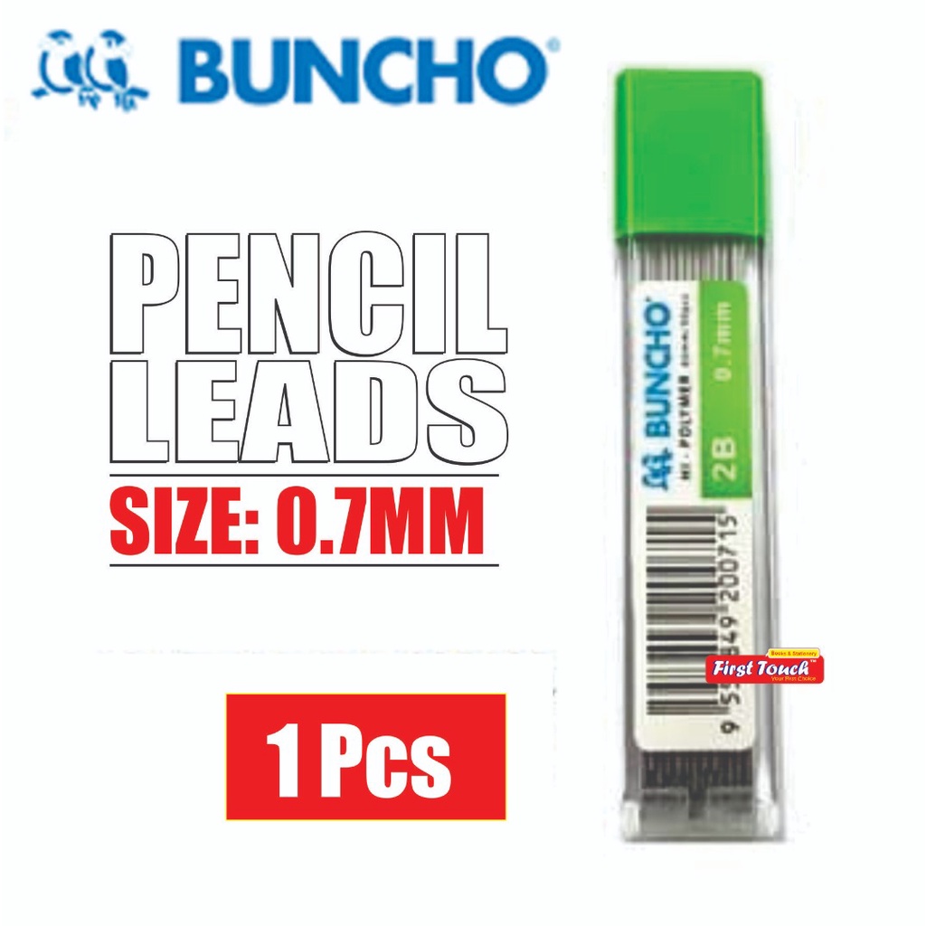 Buncho Hi-Polymer 2B Pencil Lead Pensel Mechanical Pencil Lead 0.5mm 0 ...