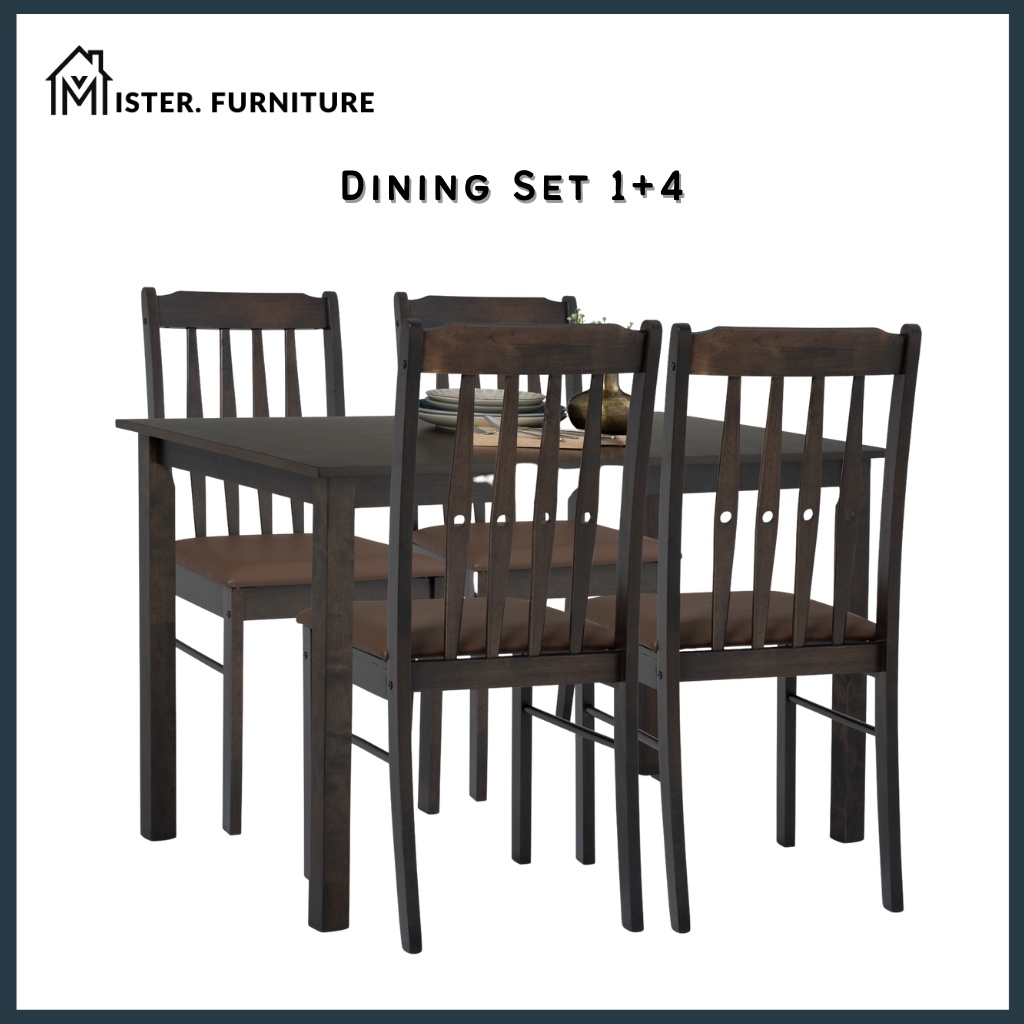 CREMINE Modern Dining Table 4 Seater Dining Table Set 4 Dining Set 4