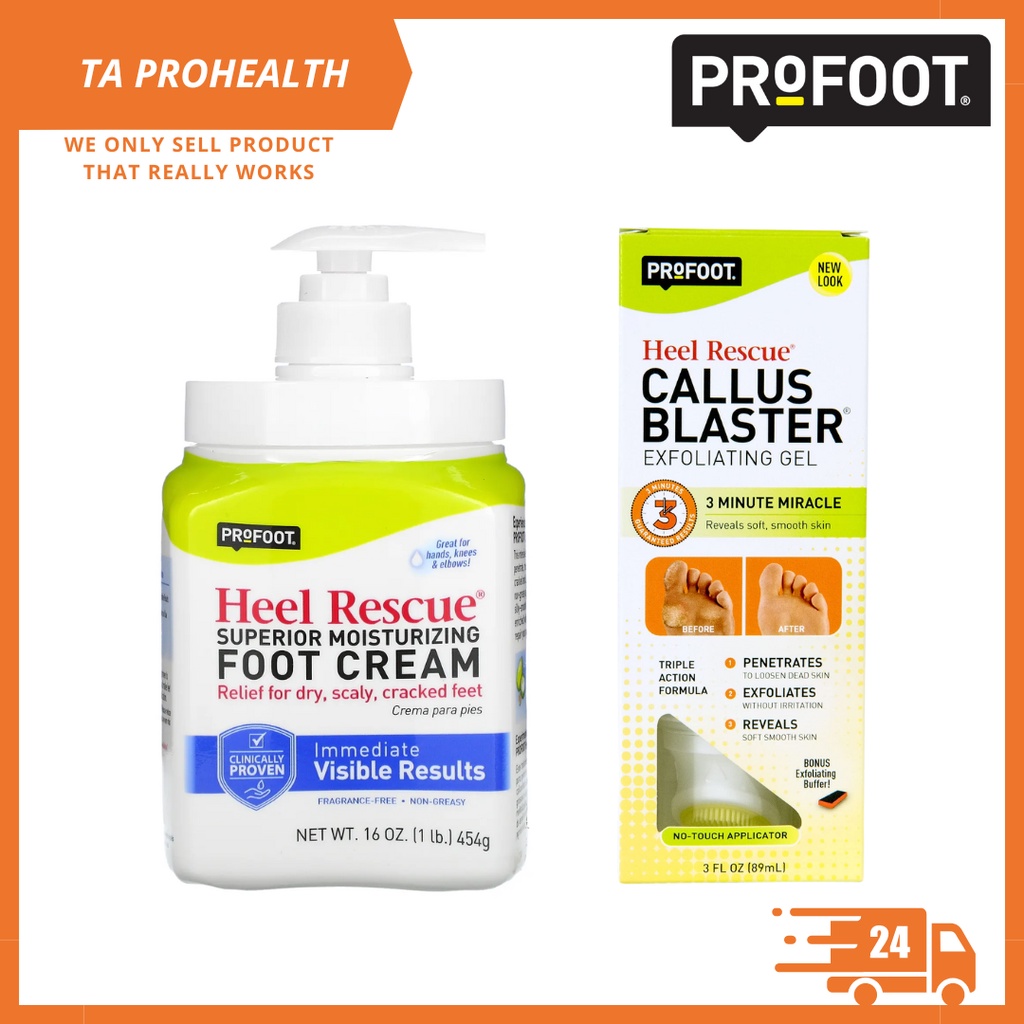 Profoot Heel Rescue Superior Moistuzing Foot Cream Callus Blaster
