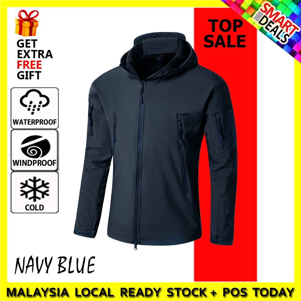Jaket Motor Waterproof Sharkskin Jacket Men Motor Jacket Waterproof Windbreaker Riding Jacket