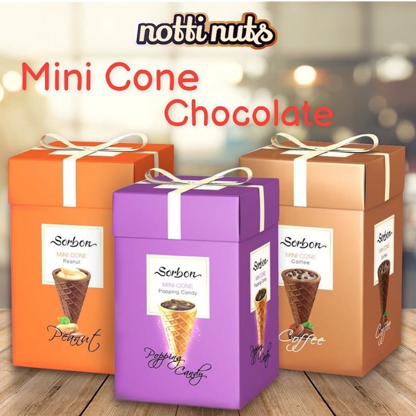 SORBON MINI CONE PEANUT/HAZELNUT/MINT/COCONUT/DARK CHOCOLATE&ALMOND ...