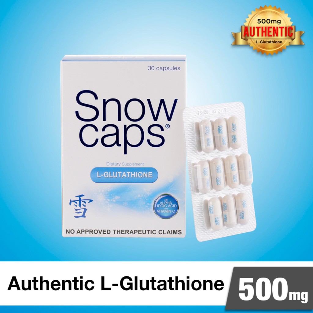 snow caps glutathione SNOW CAPS 30S W/ FREE SNOW SKIN SERUM PR main image 0