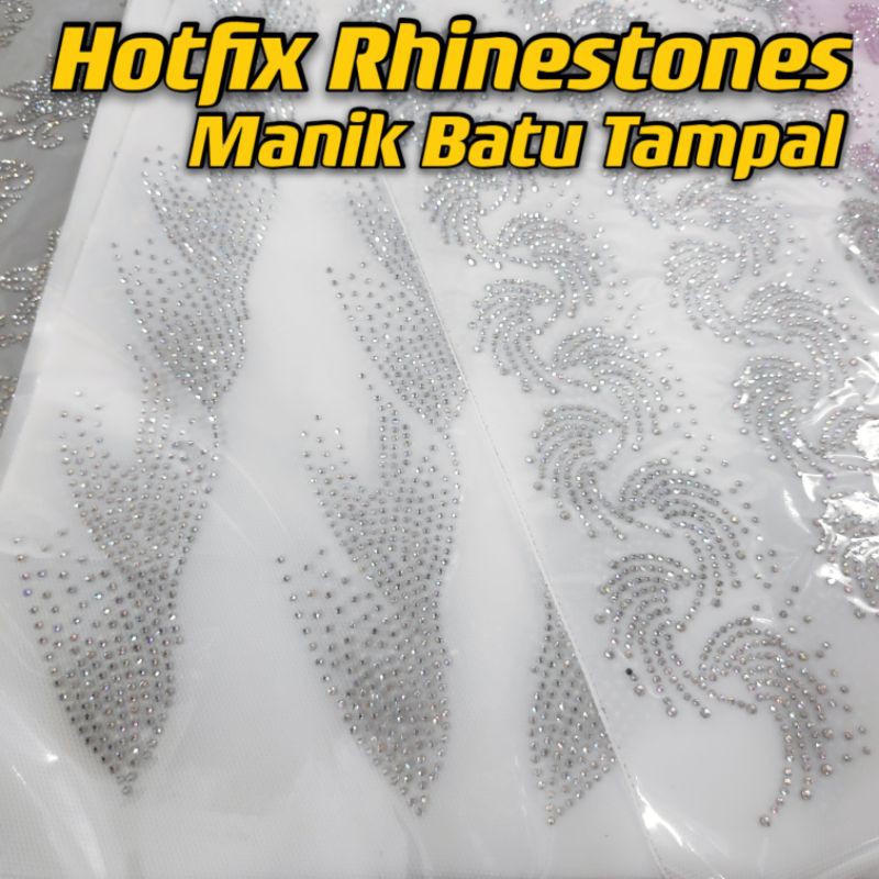 Hotfix Rhine Stone / Iron On Flower Rhines Stone/Batu STICKER HOTFIX ...
