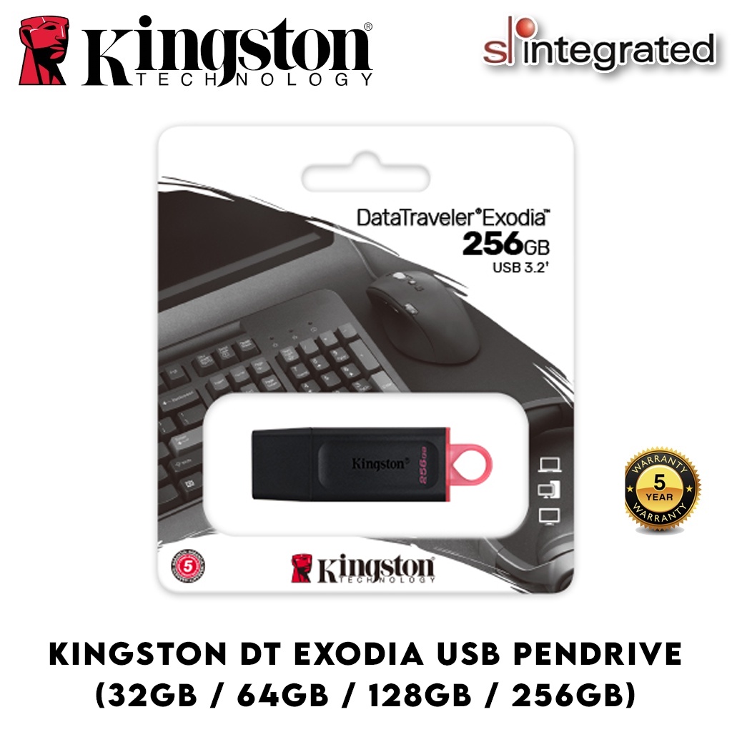 Kingston DataTraveler Exodia USB 3.2 Flash Drive (256GB / 128GB / 64GB ...