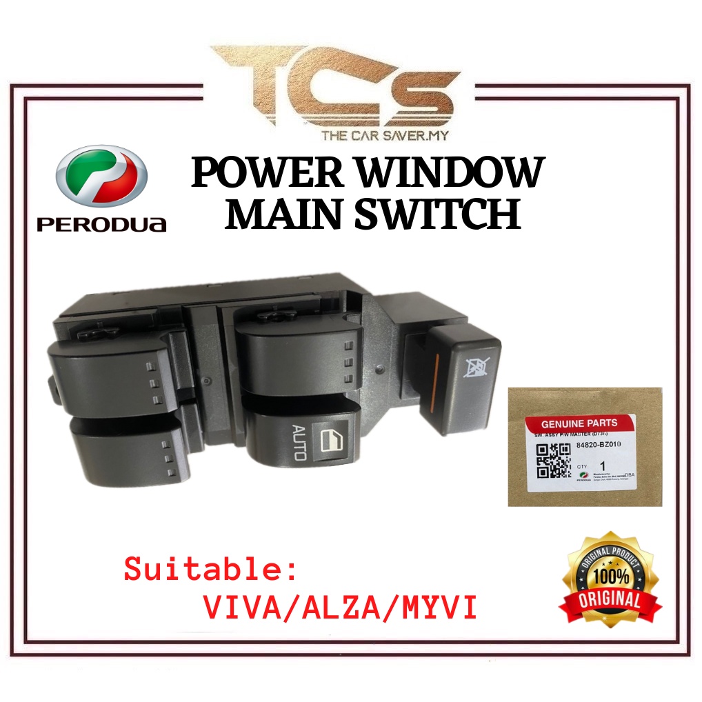 Perodua Myvi Alza Viva Genuine Power Window Main Switch (84820-BZ010 ...