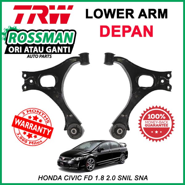 Lower arm on sale civic fd