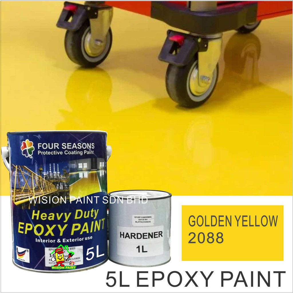 2088 GOLDEN YELLOW ( 5L EPOXY FOUR SEASONS ) Paint Epoxy Floor Paint