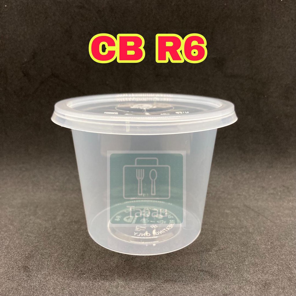TAPAU - ( 100 Sets +-)CHUNBE CB WARE R6 6oz Round Microwave Container ...