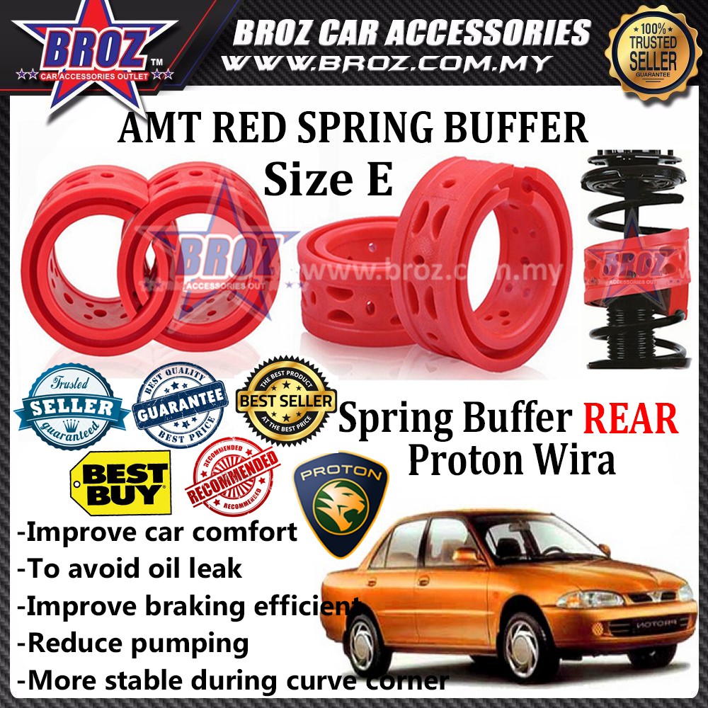 Proton Wira 2PCS OEM Rear E-Type Car Shock Absorber Buffer - Red ...