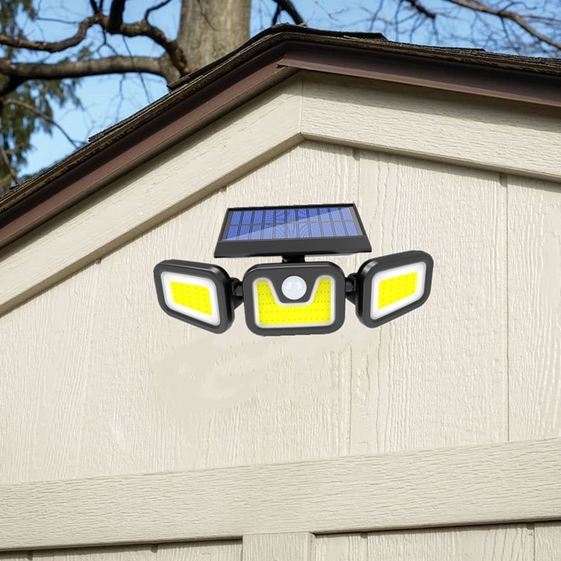 Led Solar Pir Motion Sensor Light Sides Illumination Wireless