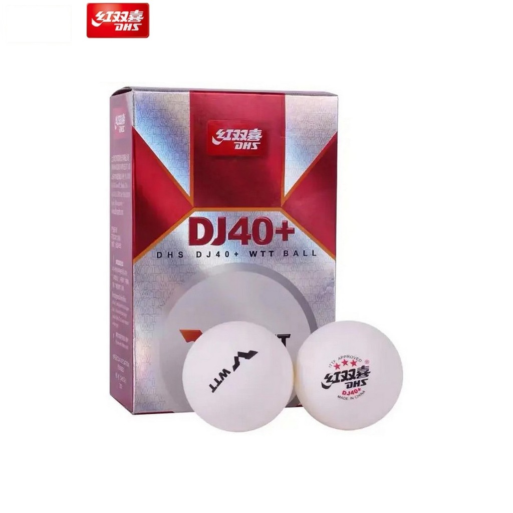 DHS DJ40+ WTT 3 Star Table Tennis Ball With Seam (White) | Shopee Malaysia