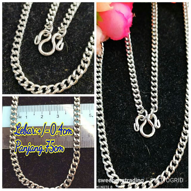 An Ori.Stainless Steel Rantai Leher Panjang(Labuh) dan Sederhana Lebar ...