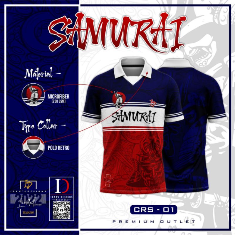 JERSEY SAMURAI IDANS DESIGN | Shopee Malaysia