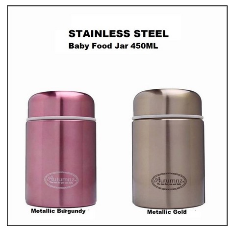 AUTUMNZ 450ML Stainless Steel Baby Food Thermos Baby Food Jar Thermos  Makanan Bayi Termos Bubur Baby Tahan Panas Stanley
