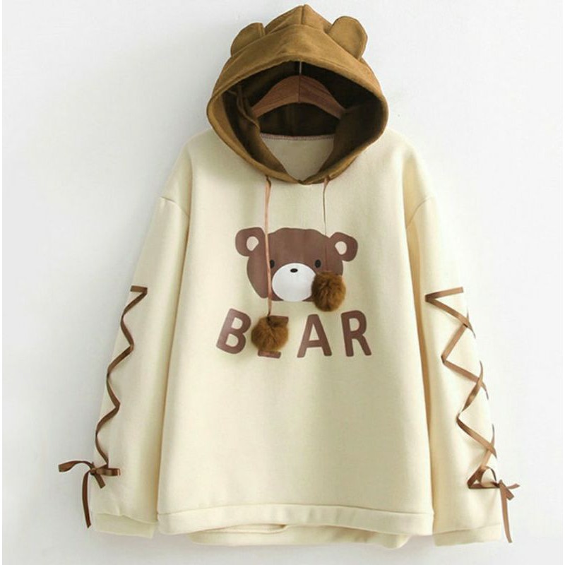 Bear hoodie shop with ears