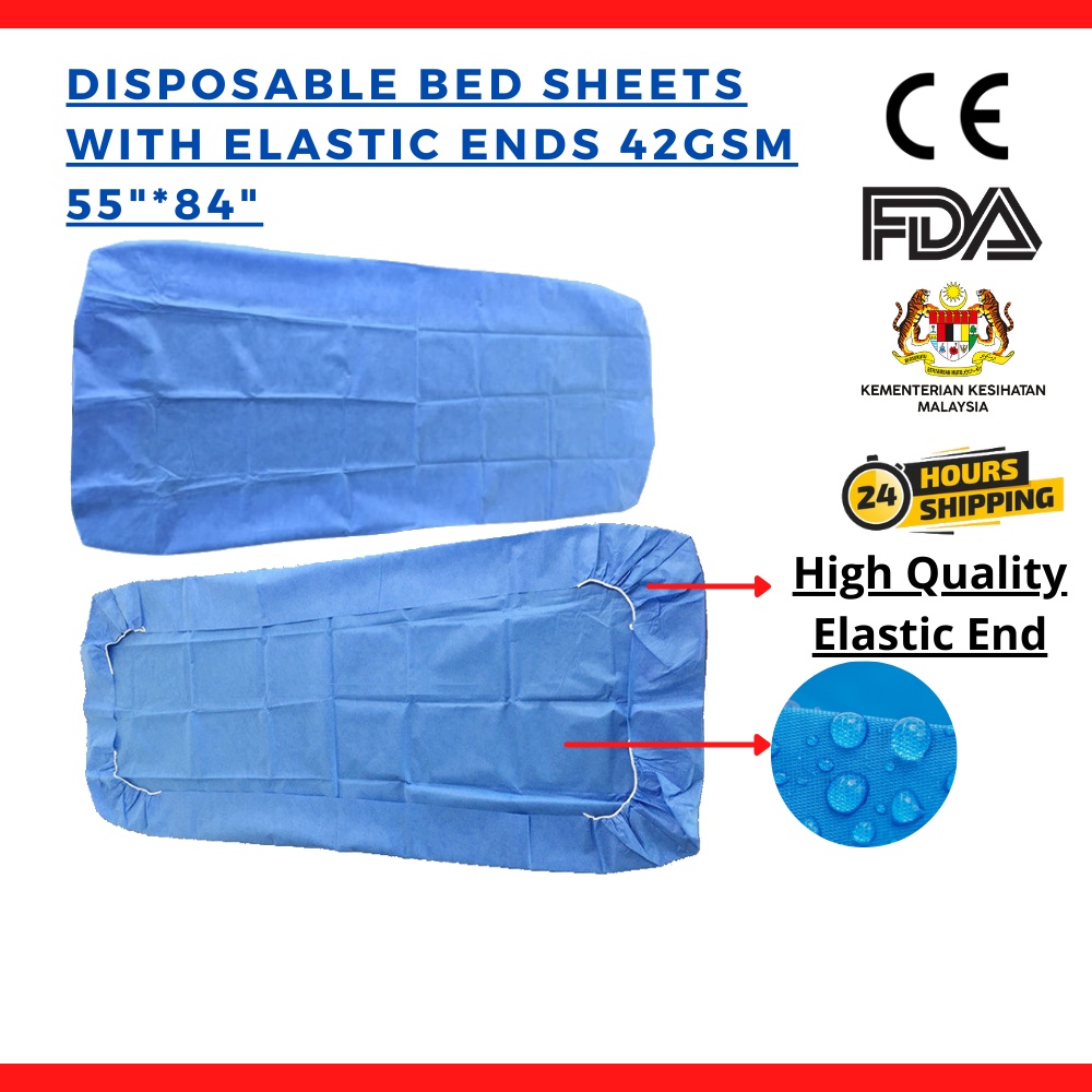 Disposable Bed Fitted Sheets For Hospital Elastic BedSheet PP Non Woven Fitted Disposable bed