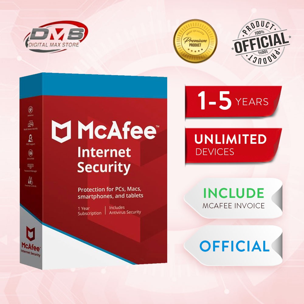 Official McAfee Internet Security Antivirus | Genuine Subscription ...