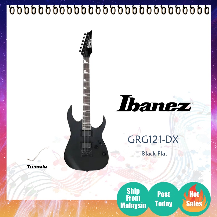 Ibanez GIO GRG121DX - Black Flat GRG121DX-BKF GRG 121 DX GRG121 6 Tali ...