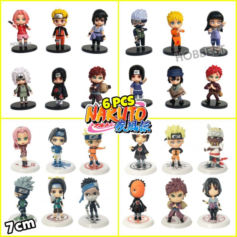 Naruto CHIBI Action Figure contains 6 pcs - Miniature Display Topper ...