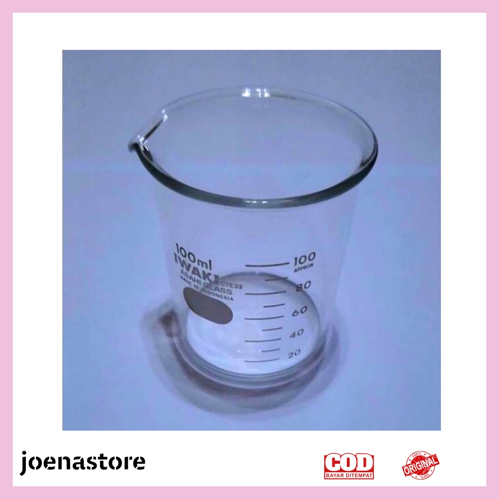 (Joenastore)100ml Iwaki Glass Measuring Cup Beaker / Iwaki Brand