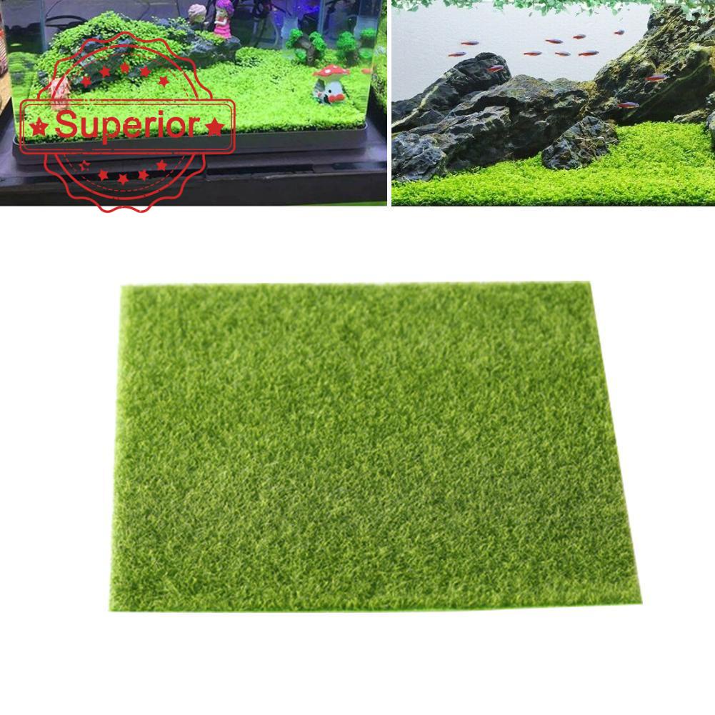 30x30cm Artificial Grass Mat Fake Moss Landscape Decoration Plants Lawn Aquarium Turf Green D6C2