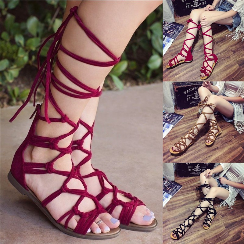 Ladies sandals flat on sale heels